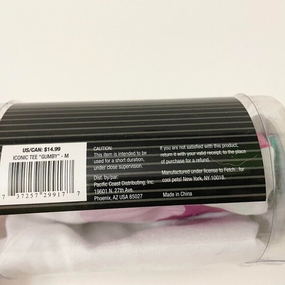 2011 Top Paw Rock N Retro Dog T Shirt Size Medium Gumby and Pokey - Picture 4 of 16